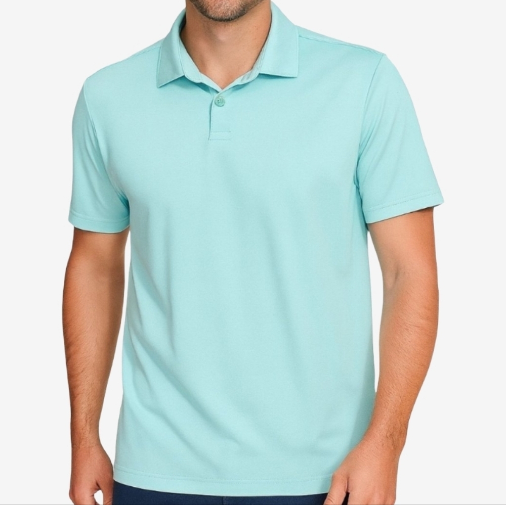 PGA Tour Men's Aqua Polo Shirt Size XL